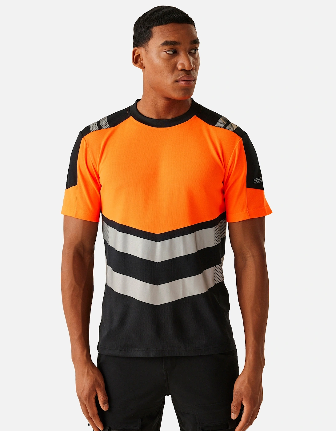 Regatta Men's Black/Multi Professional High-Vis T-Shirt - Size: 3XL