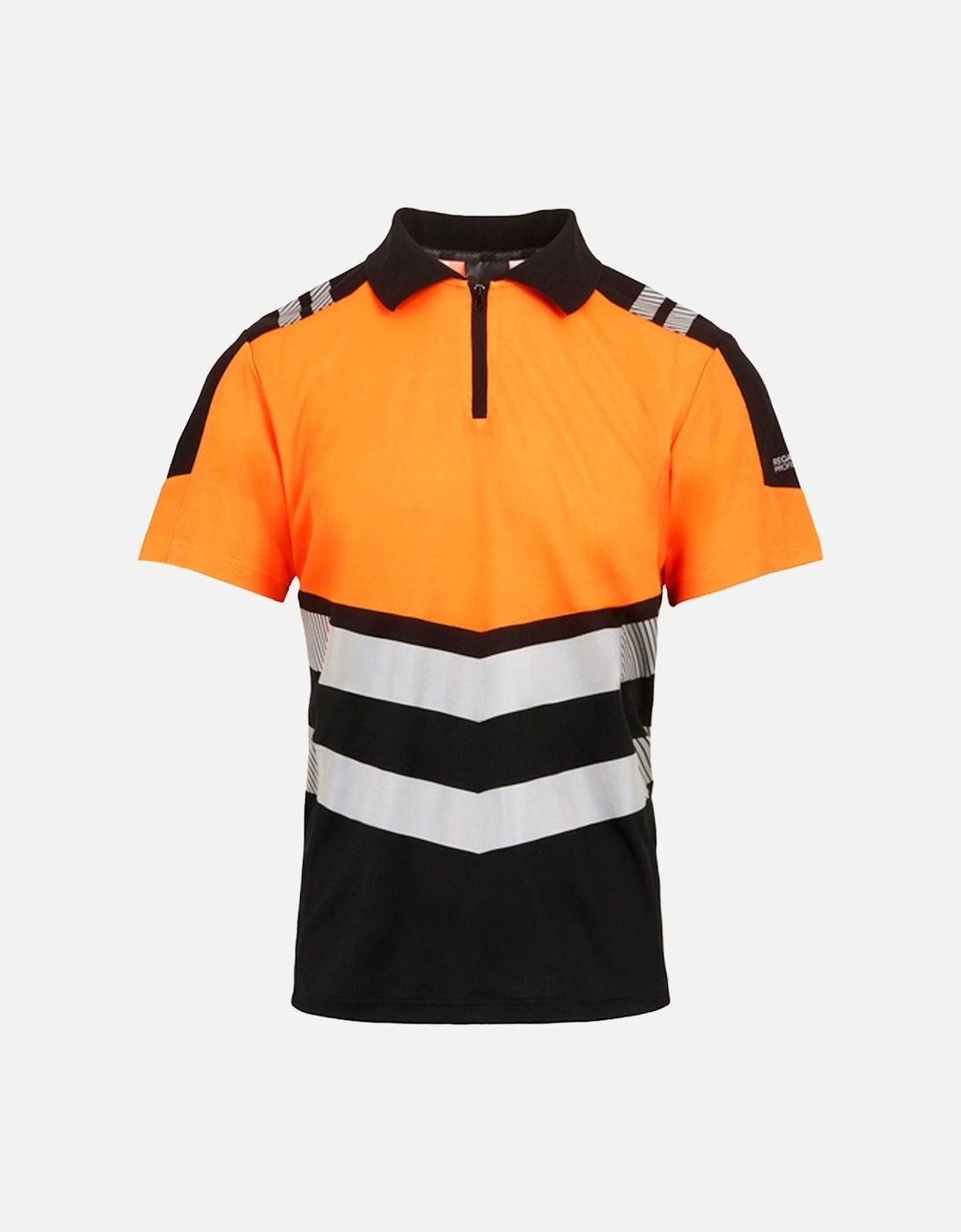 Regatta Men's Black/Multi Professional Hi-Vis Polo Shirt - Size: 44