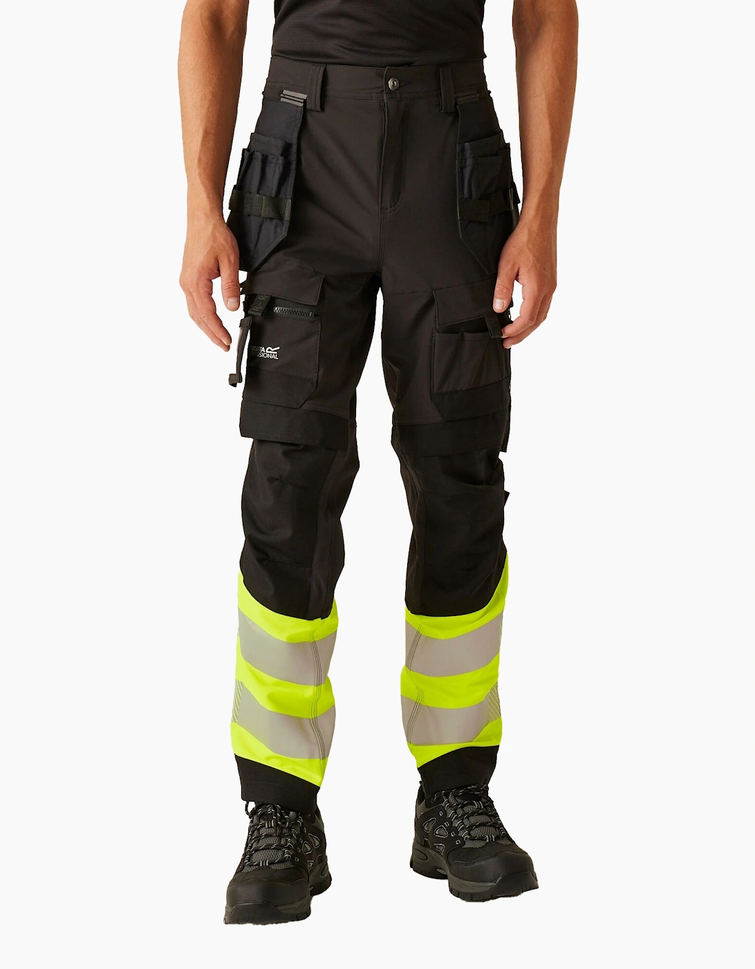 Regatta Unisex Multi/Black Professional Adult High-Vis Work Trousers - Size: 46S