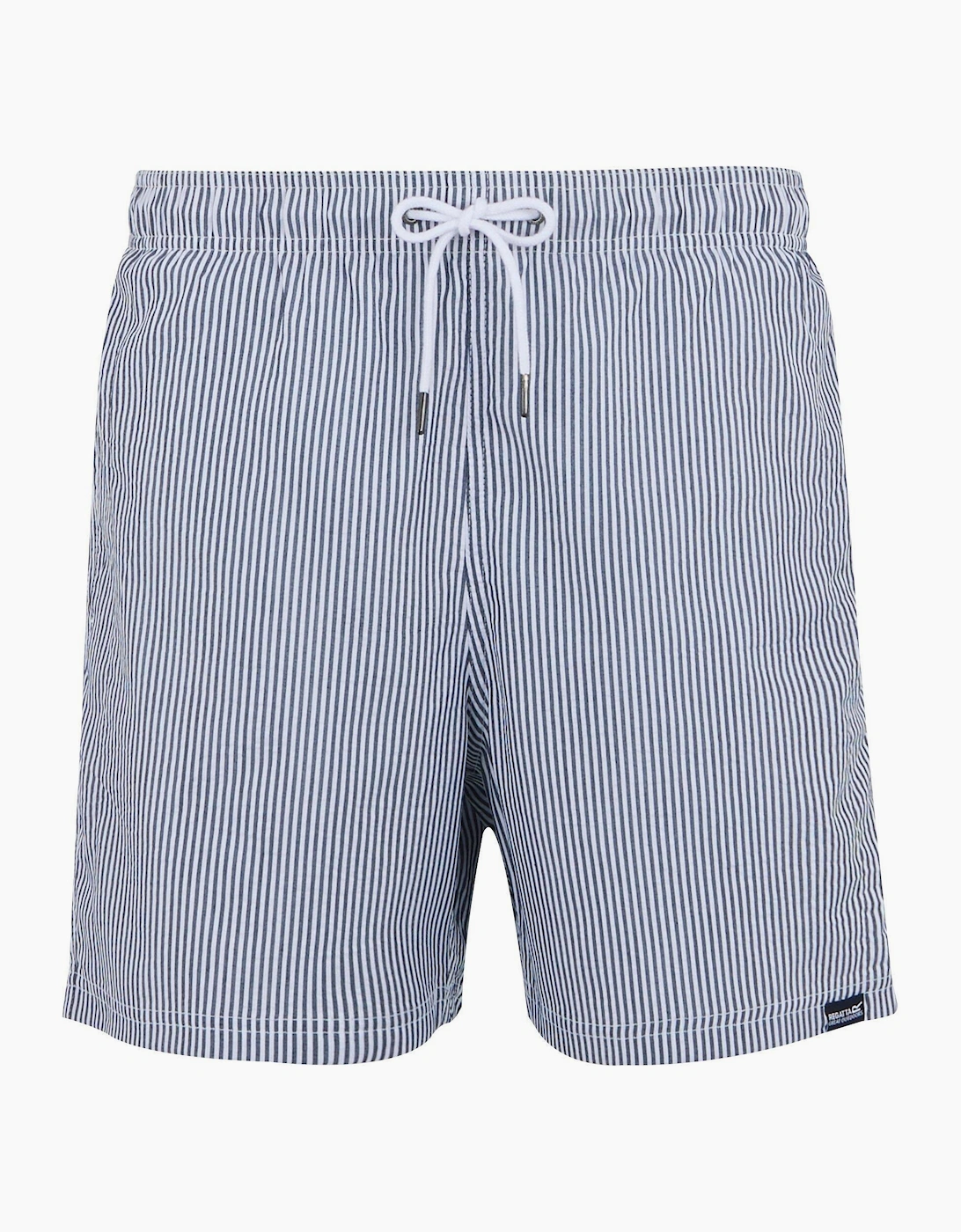 Regatta Men's Navy Loras Stripe Seersucker Swim Shorts  33/32/32 M
