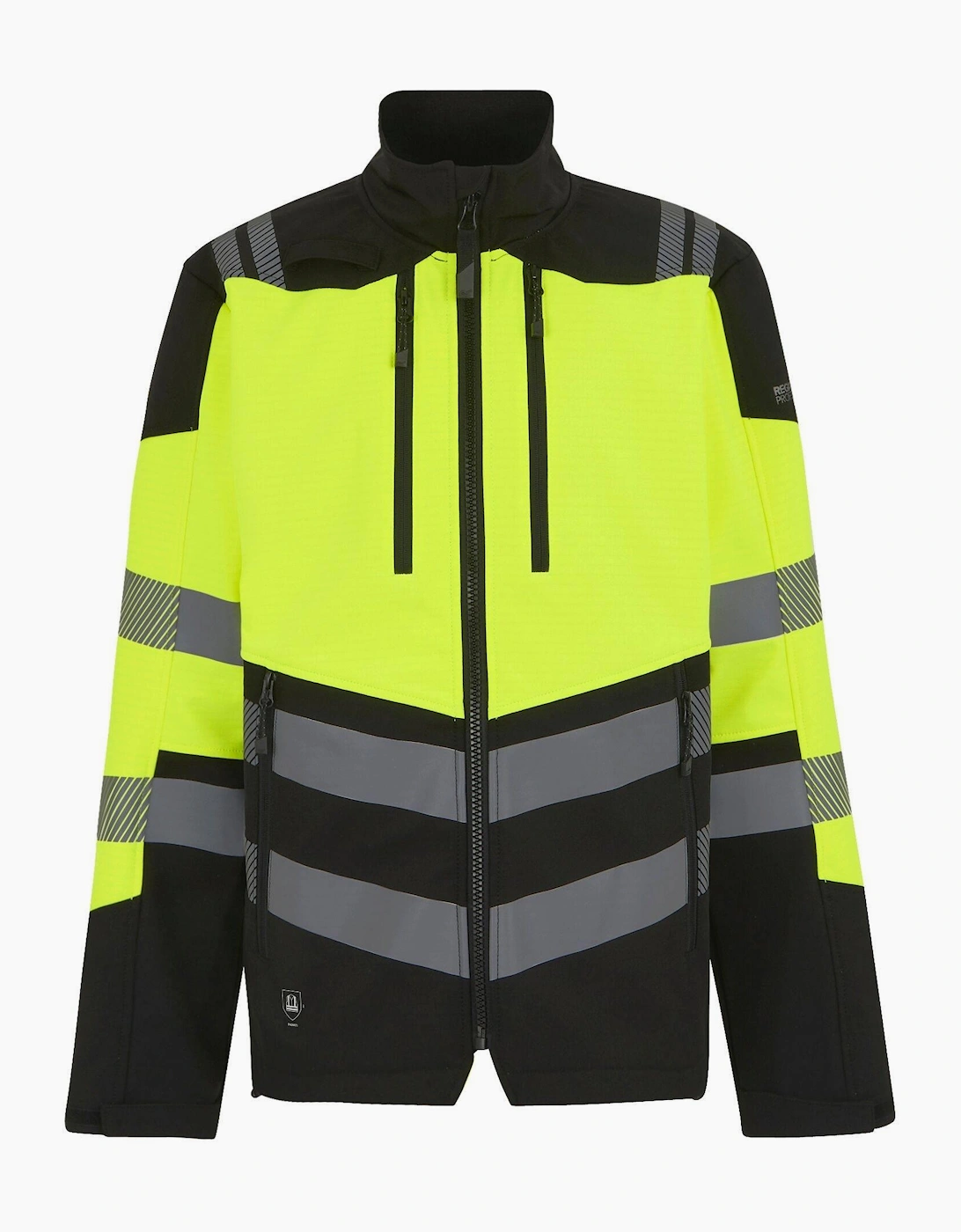 Regatta Men's Multi/Black Professional Hi-Vis 3 Layer Soft Shell Jacket  48/Regular 4XL