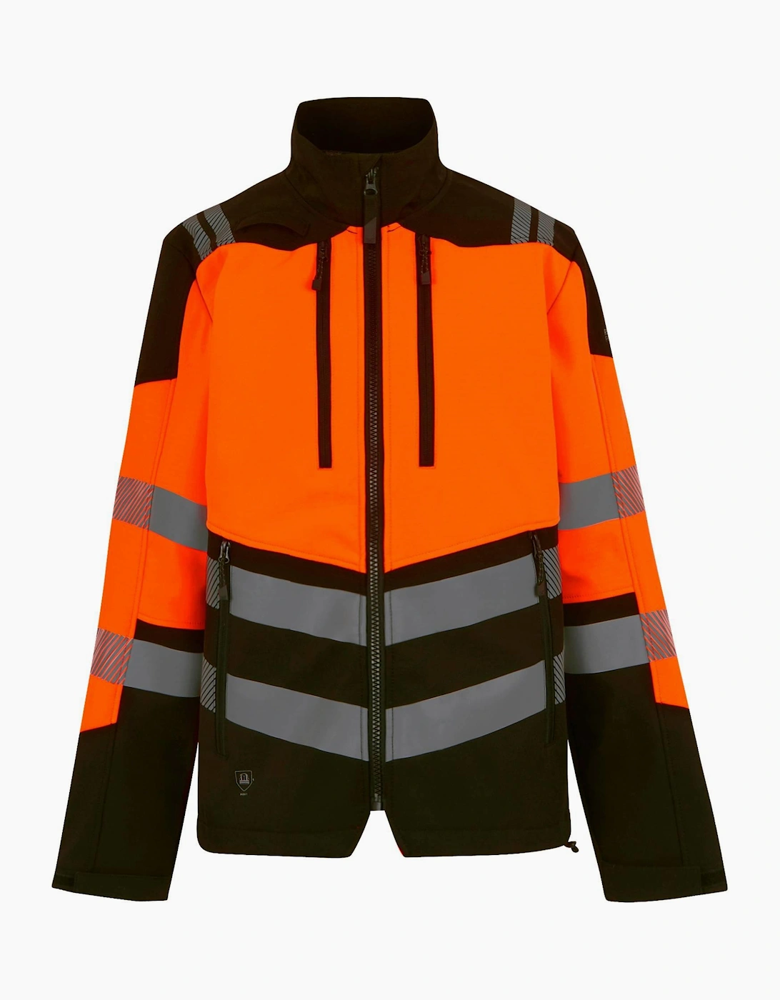 Regatta Men's Black/Multi Professional Hi-Vis 3 Layer Soft Shell Jacket  48/Regular 4XL
