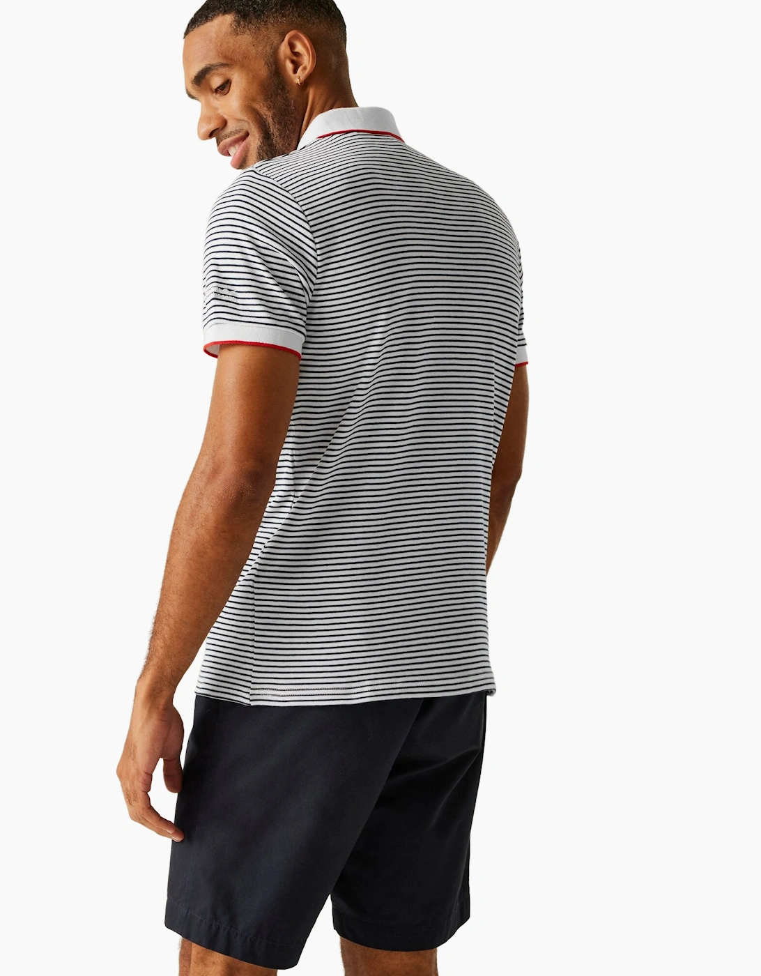 Regatta Men's White/Multi Tiver Striped Polo Shirt - Size: 38