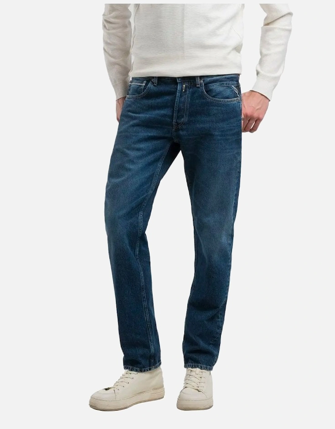 Replay Men's Blue Grover Dark Wash Straight Fit Jean 007 - : 36/32 36W 32L