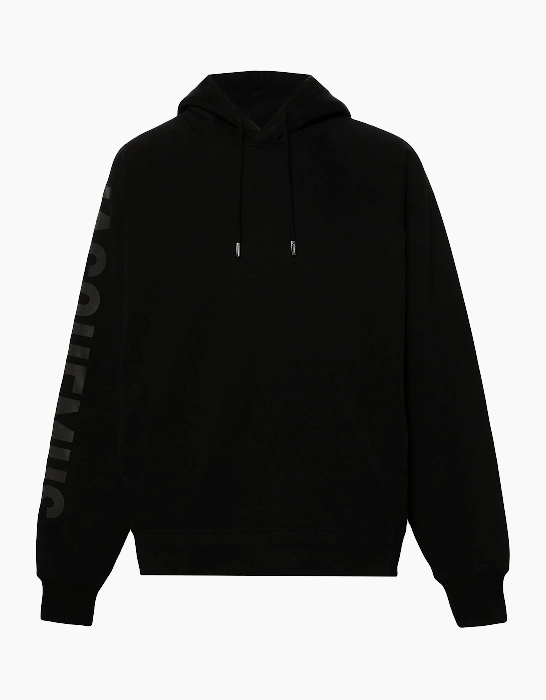 Jacquemus Men's Black Le Hoodie Typo Cotton - Size: 38