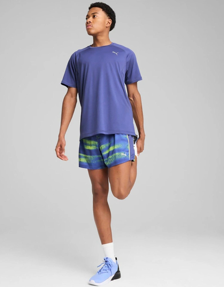 Mens Running Velocity T-Shirt - Blue