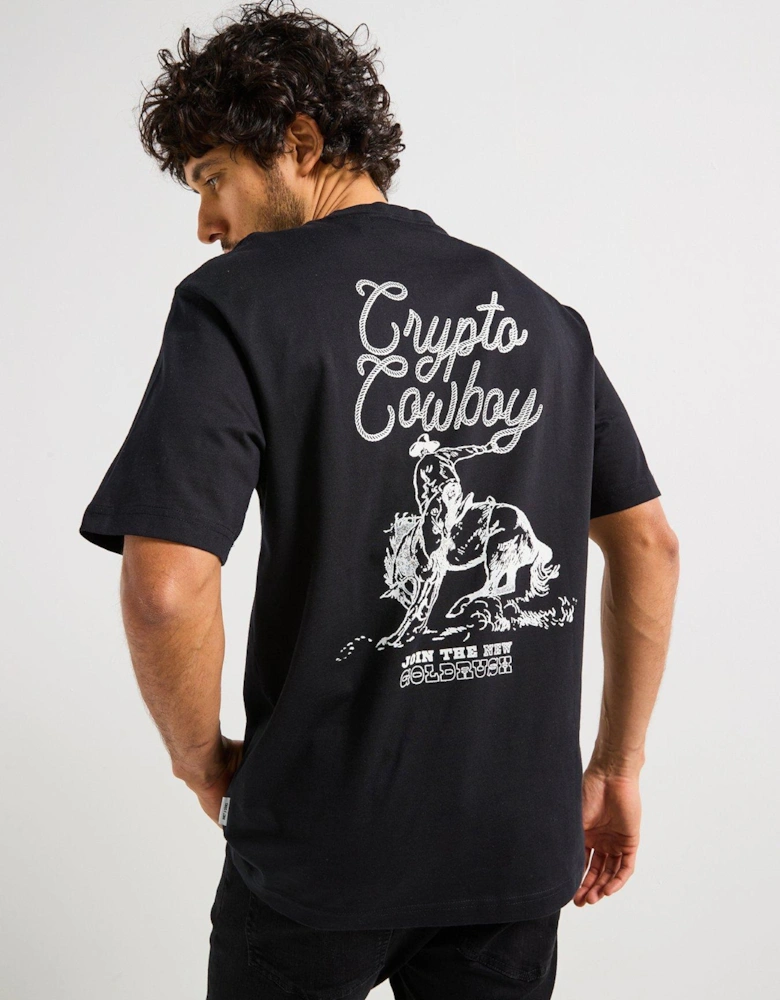 Damon Relaxed Fit Short Sleeve T-shirt - Black