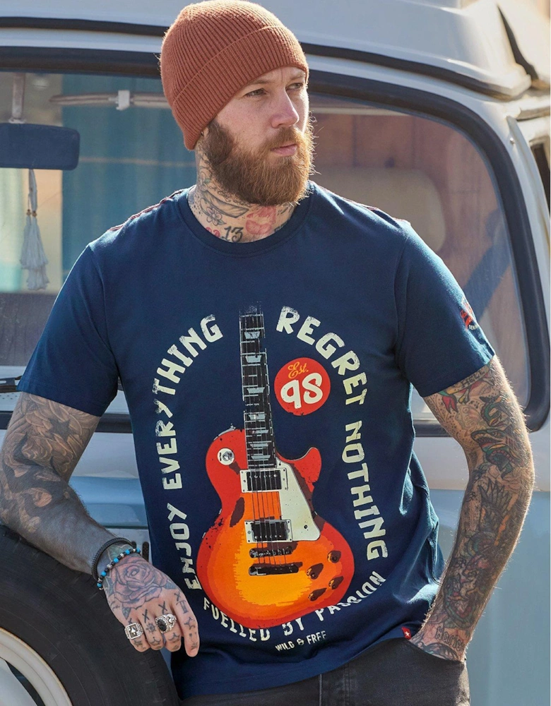 Enjoy Everything Guitar T-Shirt - Navy