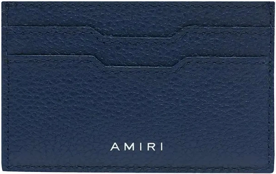 Men's Amiri Iconic Embossed Logo Card Holder in Navy - Size: ONE size