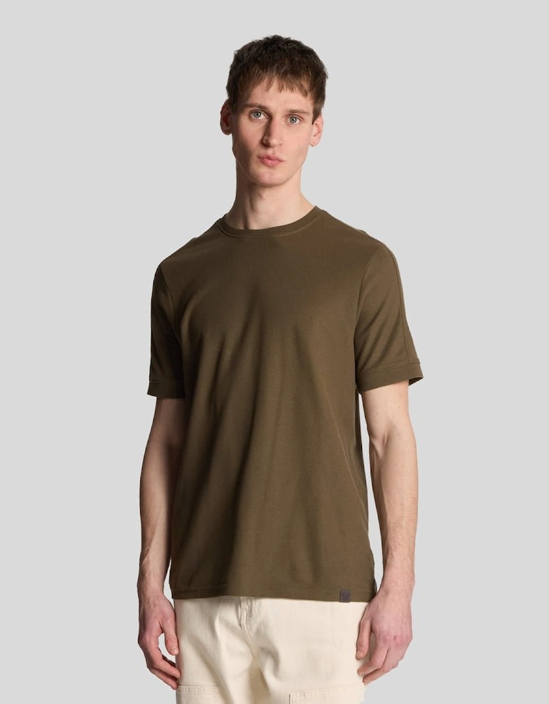 Lyle And Scott Men's Cream Panelled T-Shirt  36 S