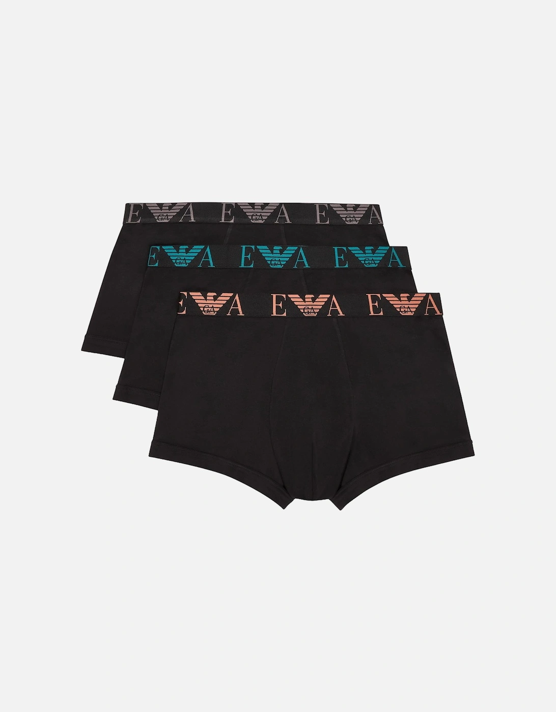 Emporio Armani Men's Black 3 Pack Trunk Xl