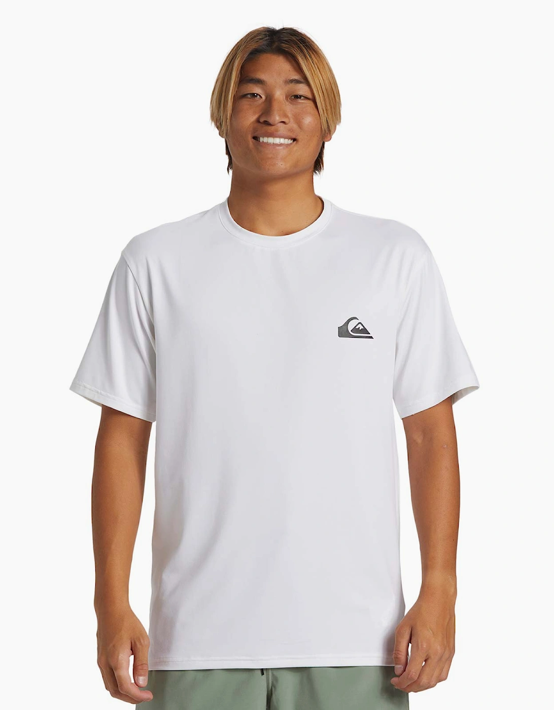 Quiksilver Men's White Everyday Short Sleeve Upf 50 Surf T-Shirt  42 Xl