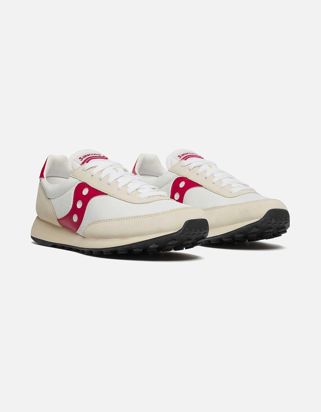 Women's Saucony Trainer 80 White/Red Trainers - Size: UK 4 / eu 37.5 / us 6.5