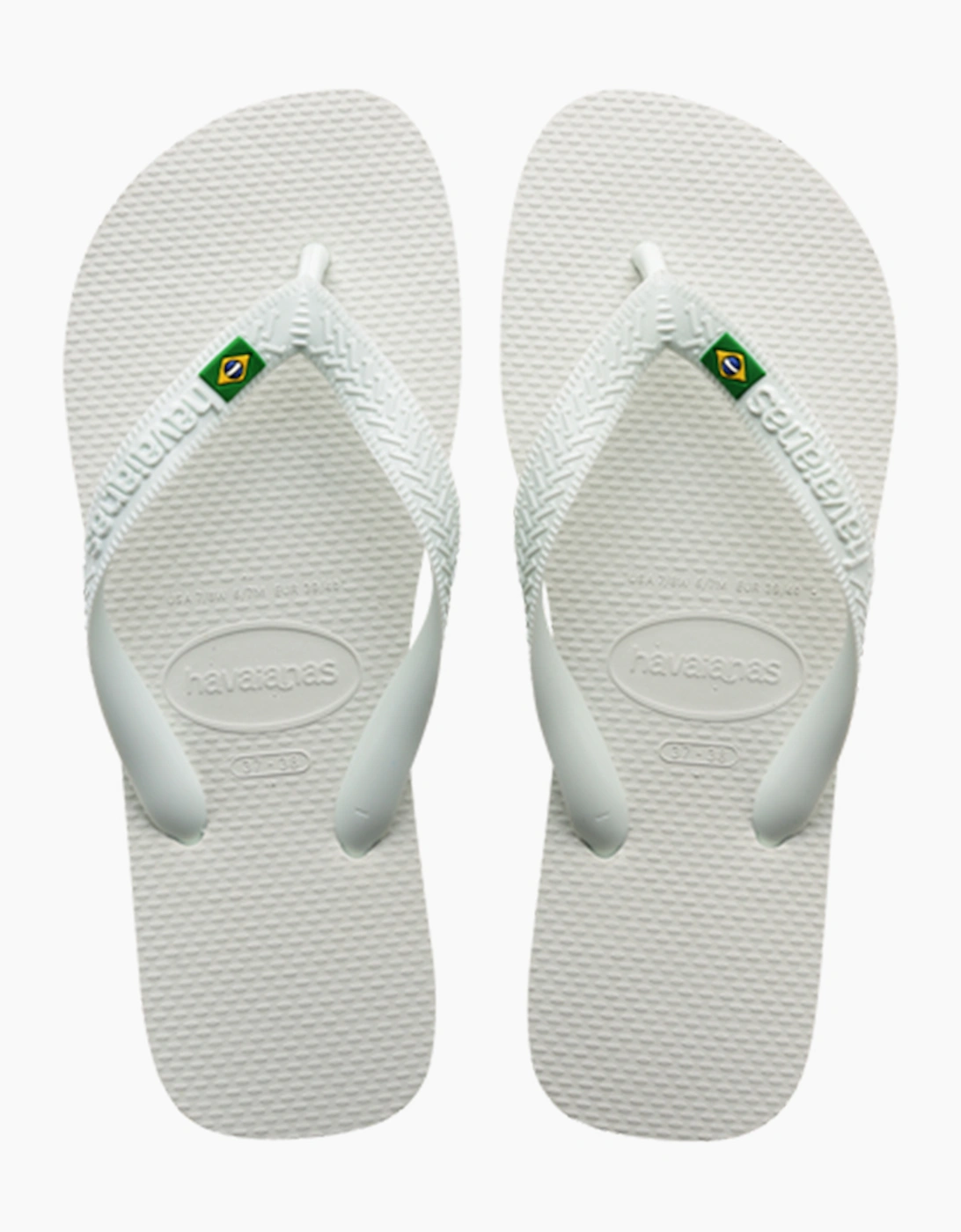 Havaianas Men's Brasil Logo Flip Flops - Grey - Size, 5/6/5.5/7/6.5/6