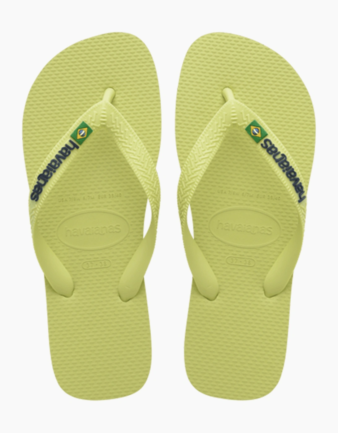Women's Havaianas Women's Brasil Logo Flip Flops - Yellow - Size: 8/8.5/9
