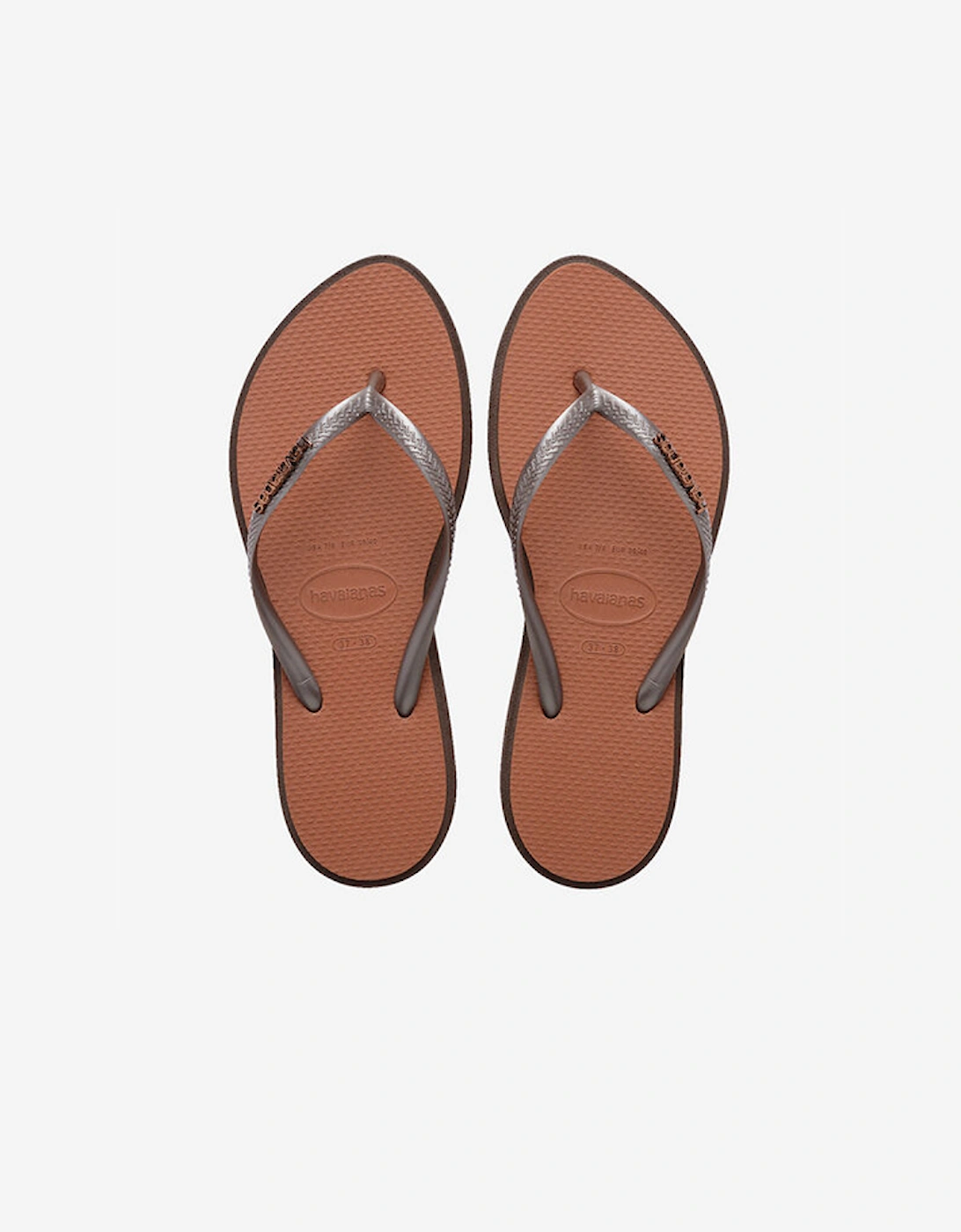 Women's Havaianas Women's Slim Point Flip Flops - Brown/Brown - Size: 8/8.5/9