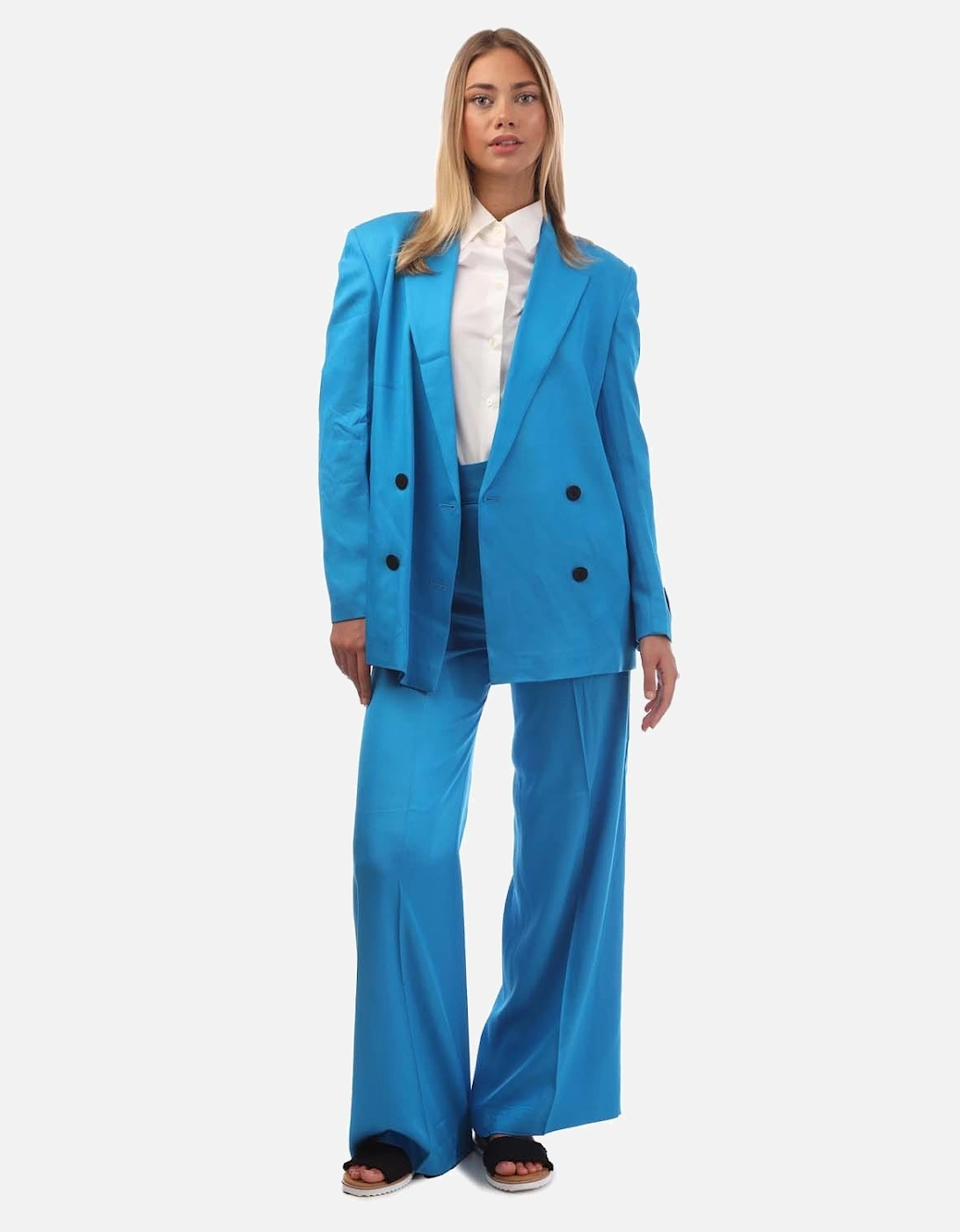Hugo Boss Women's Blue Double Breasted Blazer Jacket - : Size 10