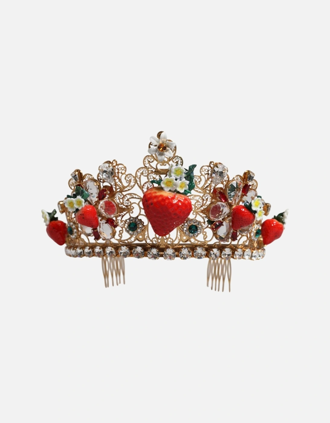 Crystal Embellished Multicolor Brass Tiara Women Hair Accessories, 6 of 5