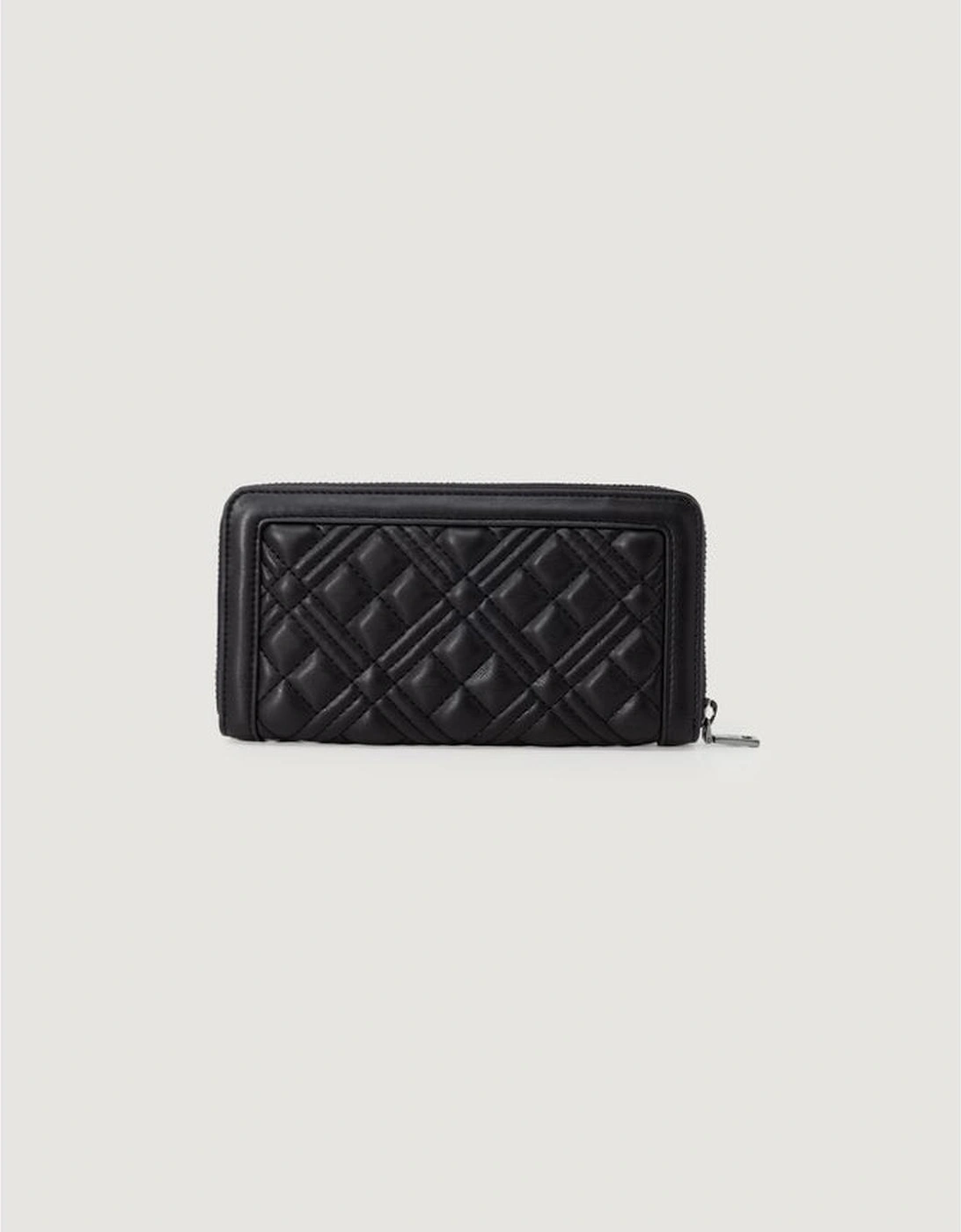 Large Faux Leather Wallet Women - Black