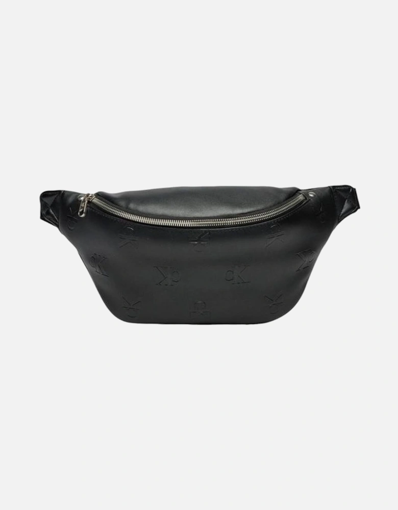 Elegant Polyurethane Mens Bag Women - Black Belt Bags