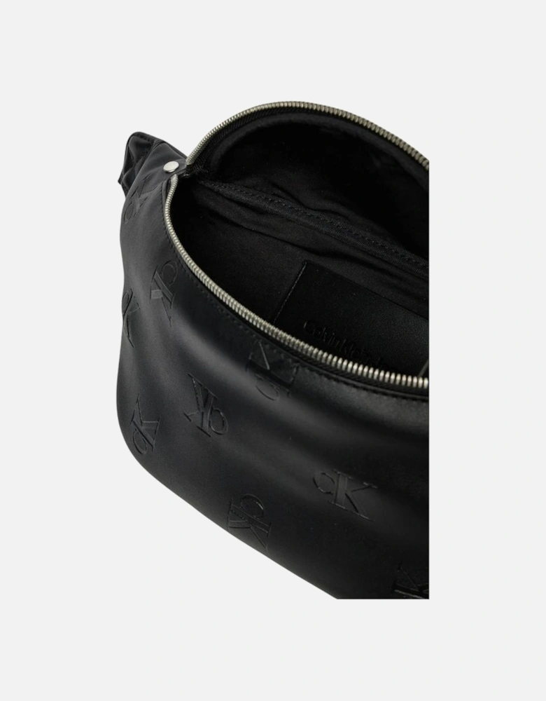 Elegant Polyurethane Mens Bag Women - Black Belt Bags