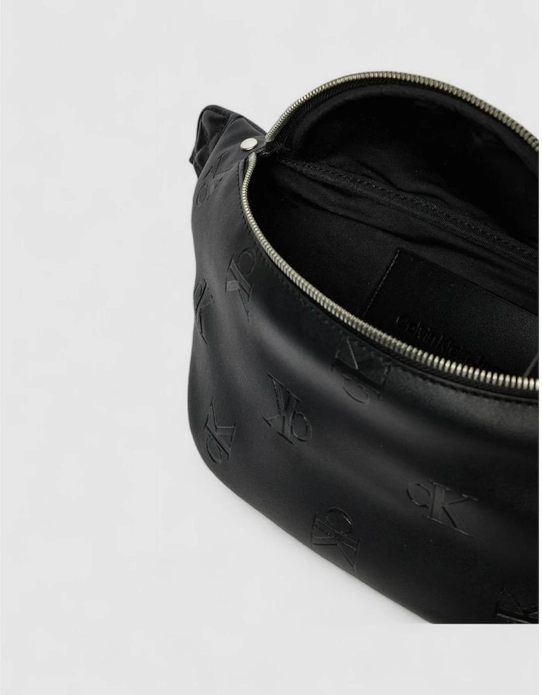 Elegant Polyurethane Mens Bag Women - Black Belt Bags
