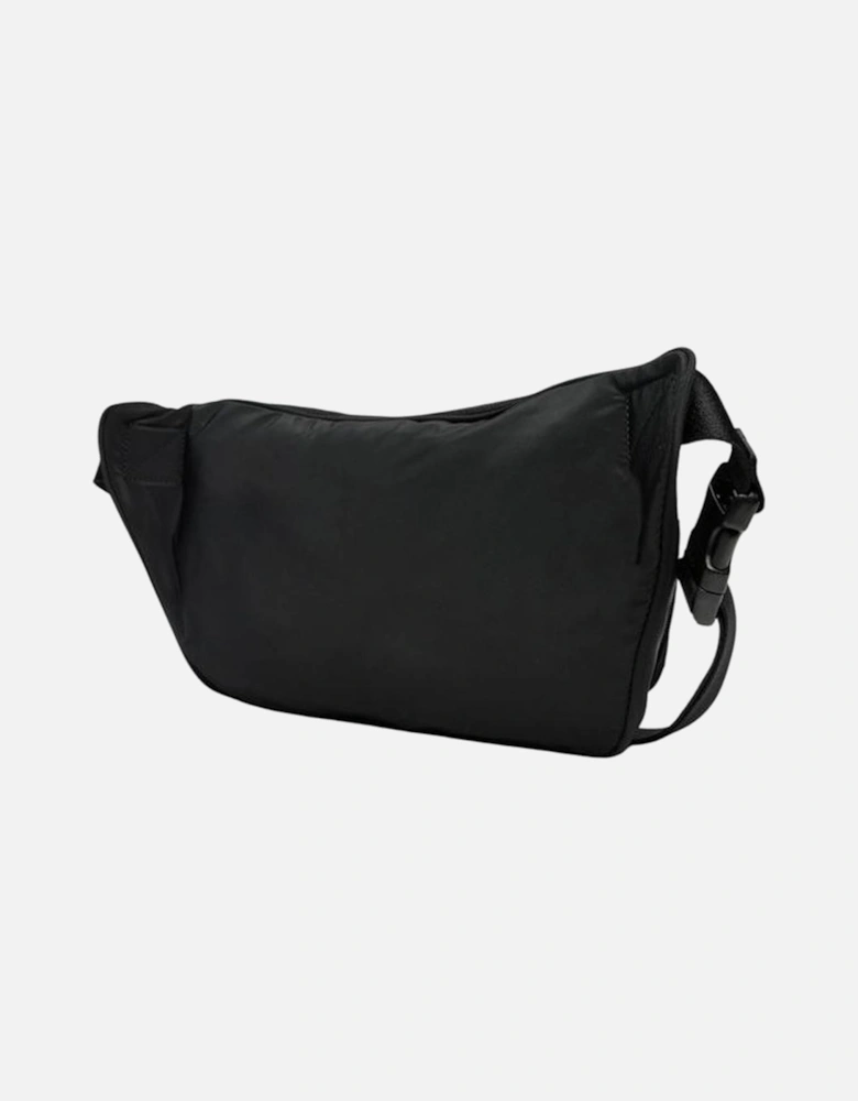 Packable Messenger Sling Bag with Front Zippered Pockets Women - Black