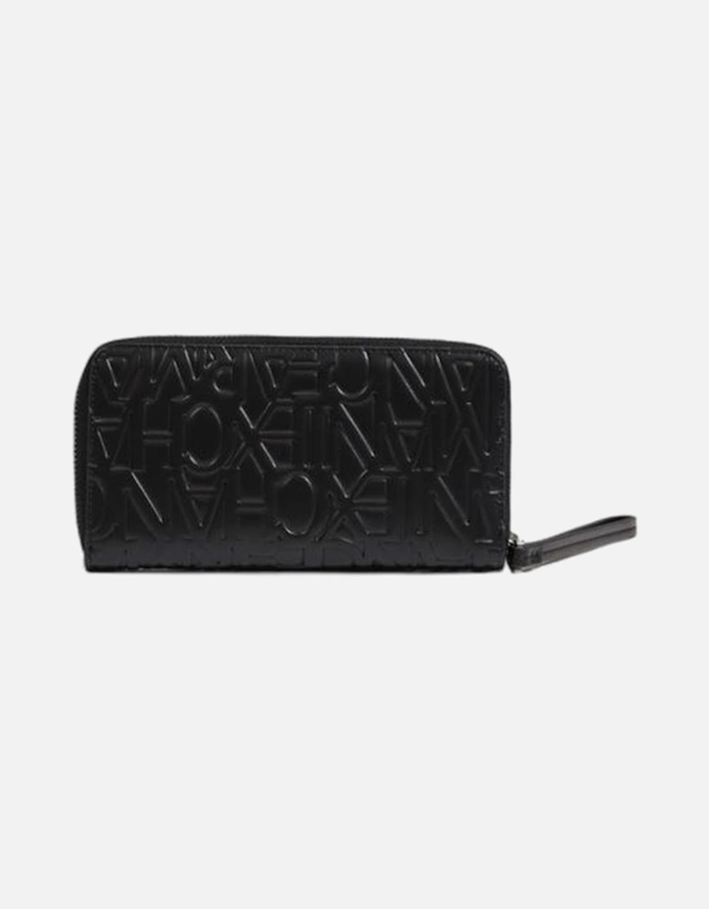 Large Polyurethane Wallet Women - Black