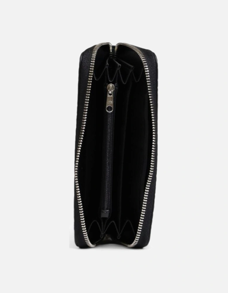 Large Polyurethane Wallet Women - Black