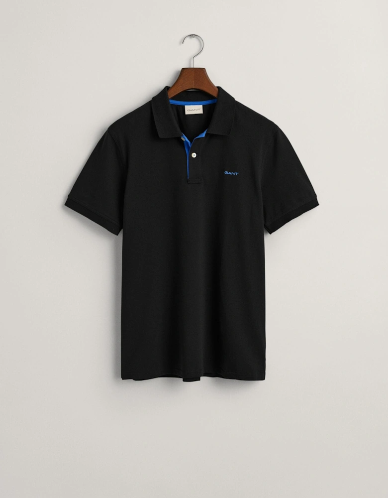 Regular Fit Short Sleeve Contrast Pique Rugger