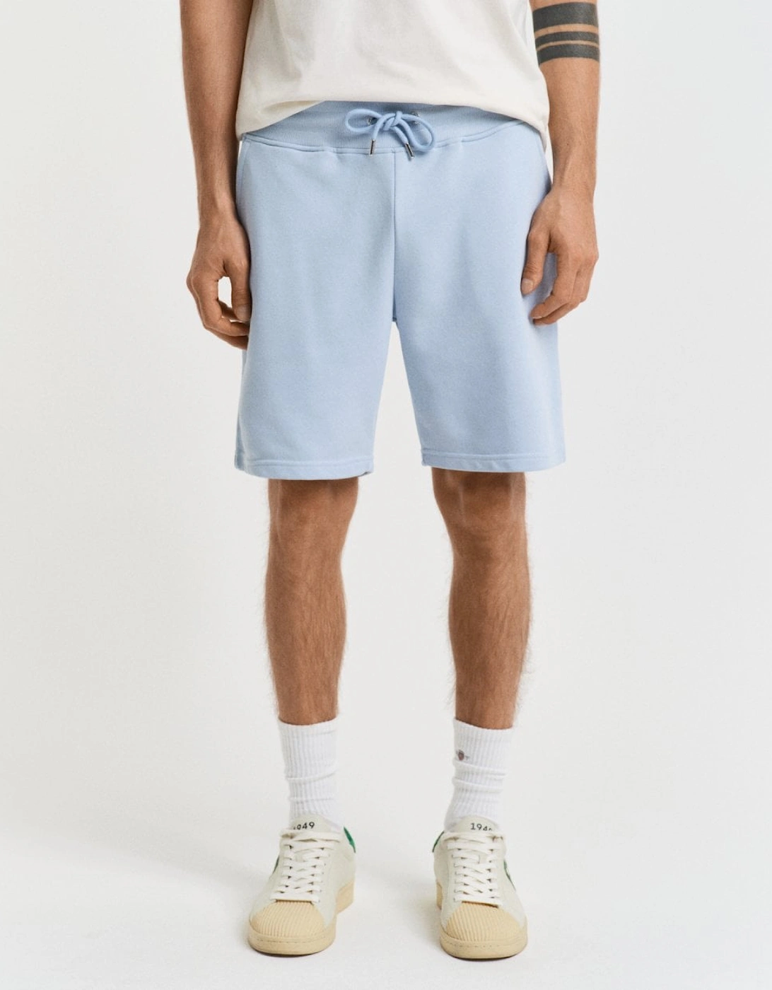 Gant Men's Blue Regular Fit Shield Logo Sweat Shorts - 457 Fresh  35/34/32 L