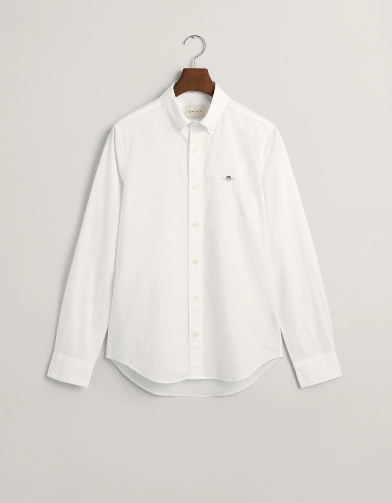 Mens Slim Fit Long Sleeve Poplin Shirt