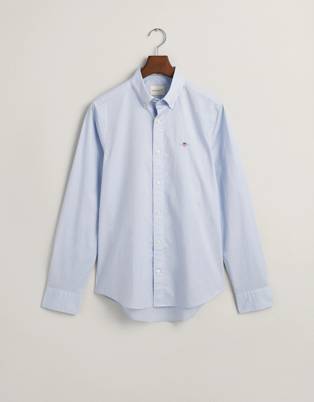 Mens Slim Fit Long Sleeve Poplin Shirt