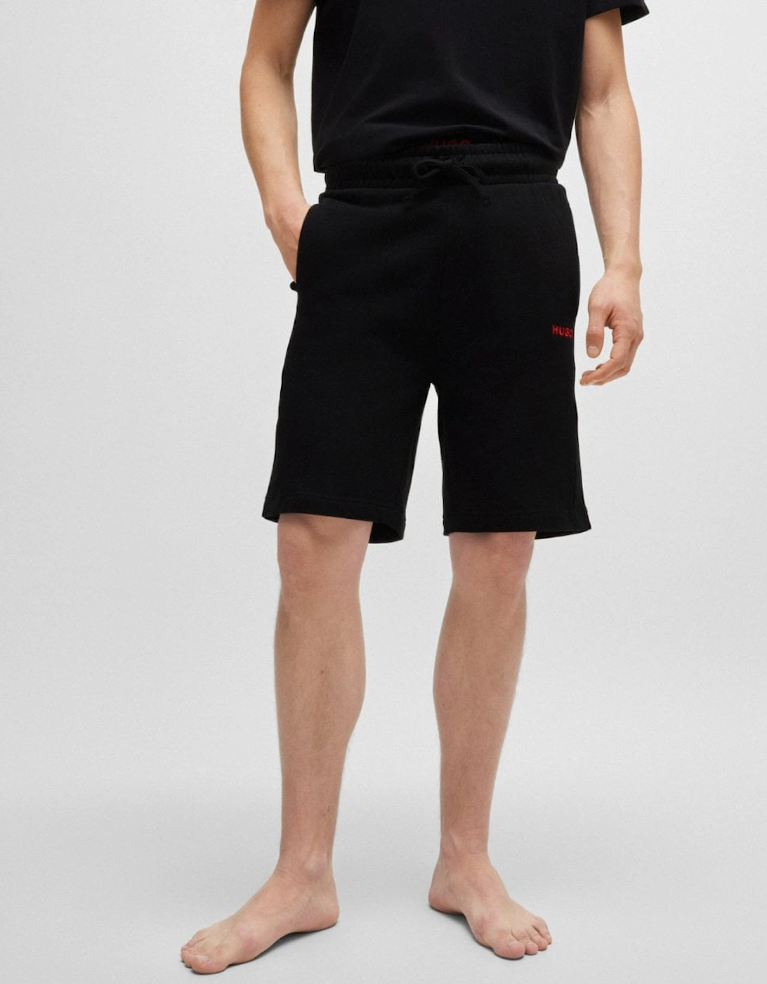 HUGO Tonal Logo Mens Loungewear Shorts, 5 of 4