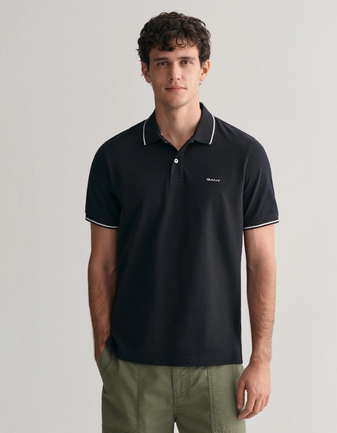 Mens Short Sleeve Tipping Pique Polo, 5 of 4