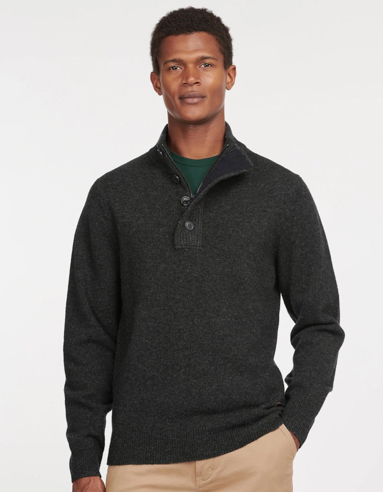 Patch Half Zip Mens Jumper