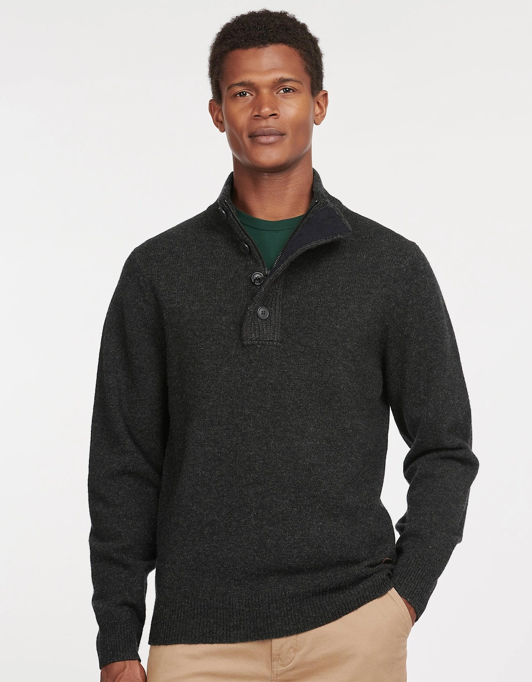 Patch Half Zip Mens Jumper, 8 of 7