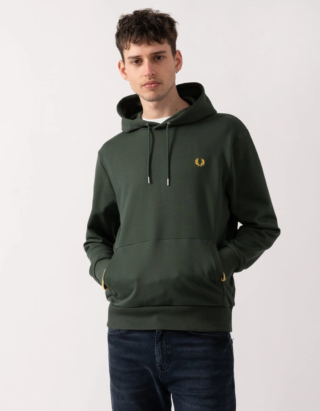 Fred Perry Men's Tan Tipped Hooded Sweatshirt - : 38/Regular M