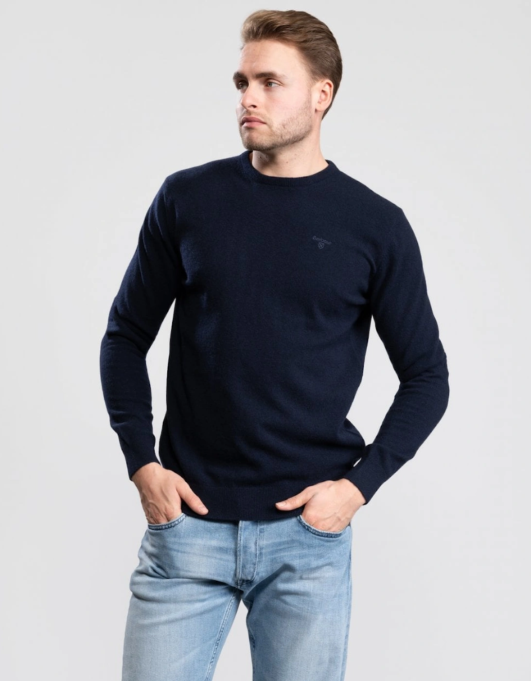 Essential Crew Neck Mens Jumper - Navy, 7 of 6