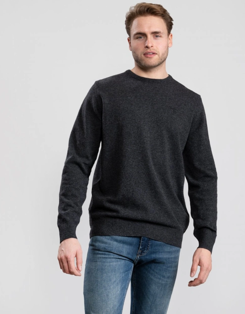 Essential Crew Neck Mens Jumper - Charcoal
