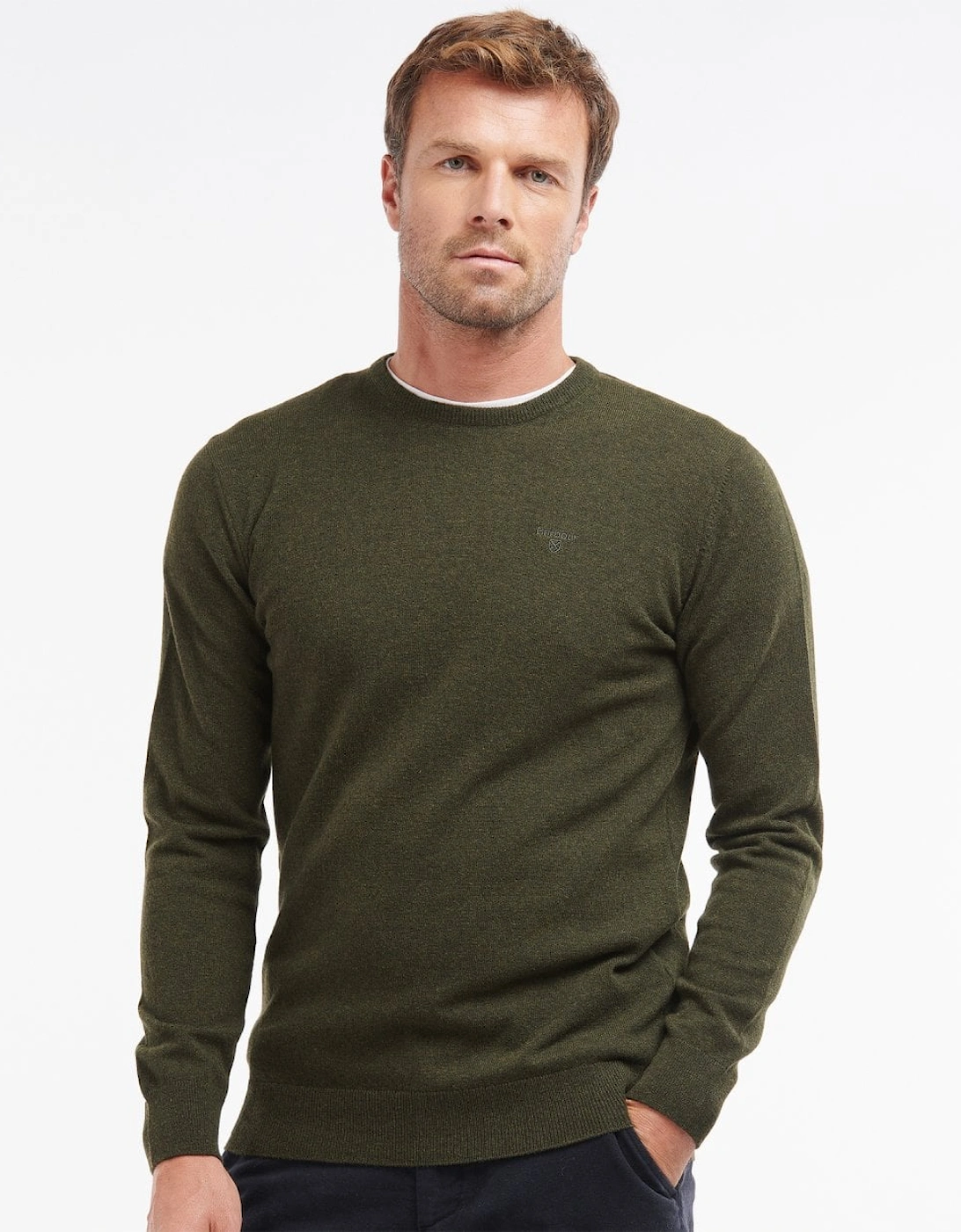 Essential Crew Neck Mens Jumper - Seaweed, 8 of 7