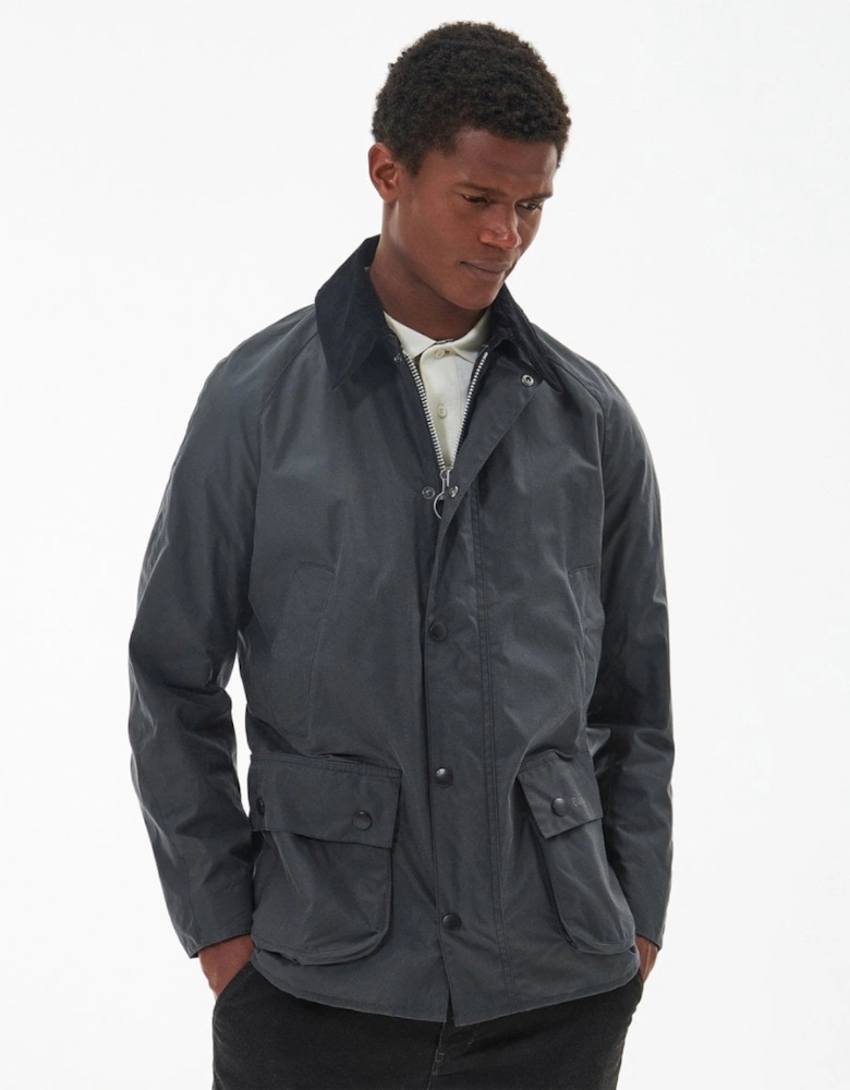 Ashby Mens Wax Jacket - Grey/Classic