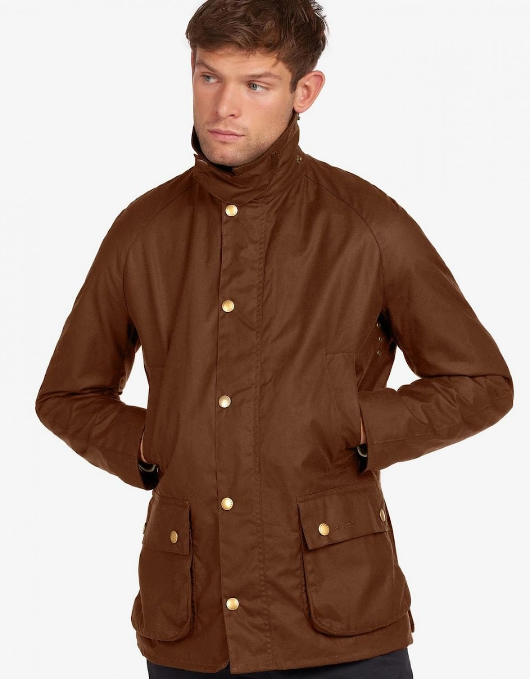Men's Barbour Ashby Mens Wax Jacket - Bark - Brown - Size: 40/Regular