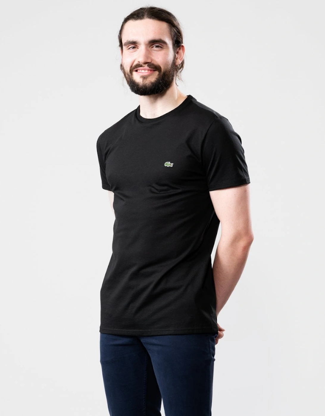 Lacoste Men's Lacoste Mens Crew Neck Pima Cotton Jersey T-Shirt - Black 031