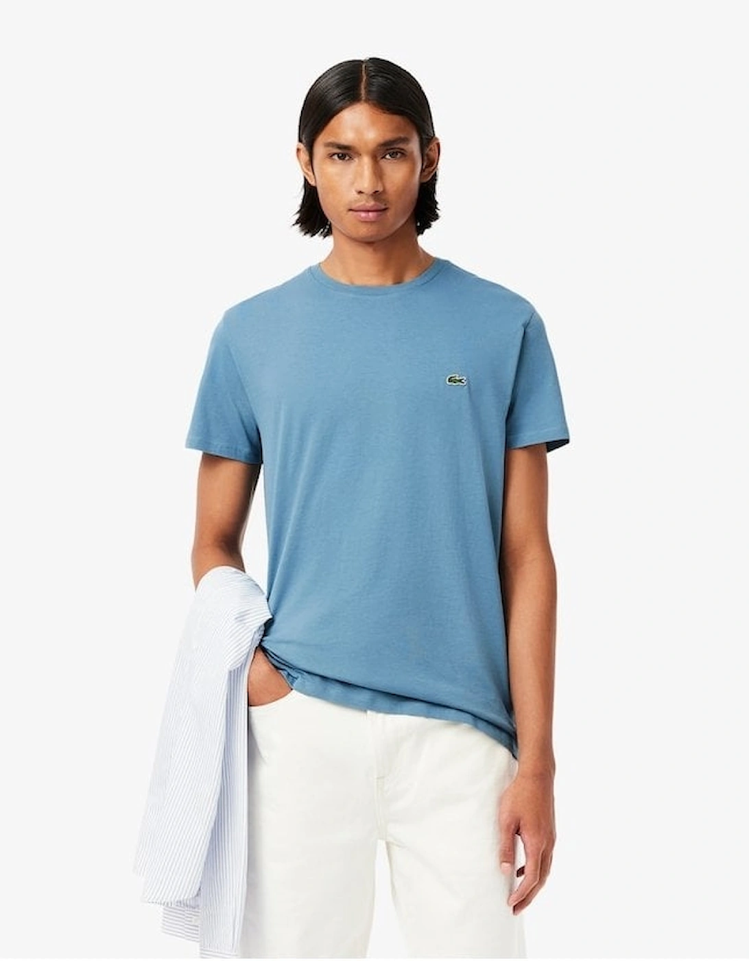 Mens Crew Neck Pima Cotton Jersey T-shirt, 4 of 3