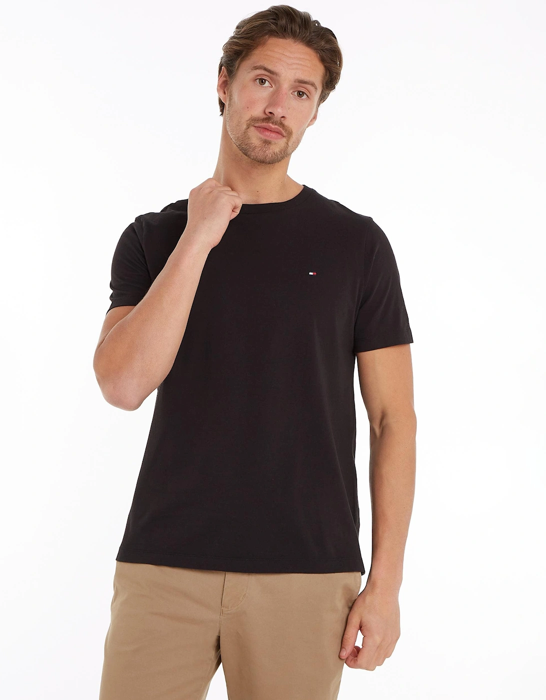Tommy Hilfiger Men's Tommy Hilfiger Essential Solid Mens T-Shirt - Black