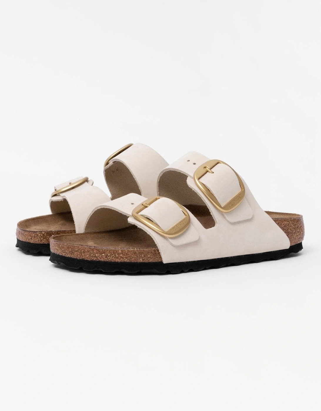 Big Buckle Womens Nubuck Leather Sandals
