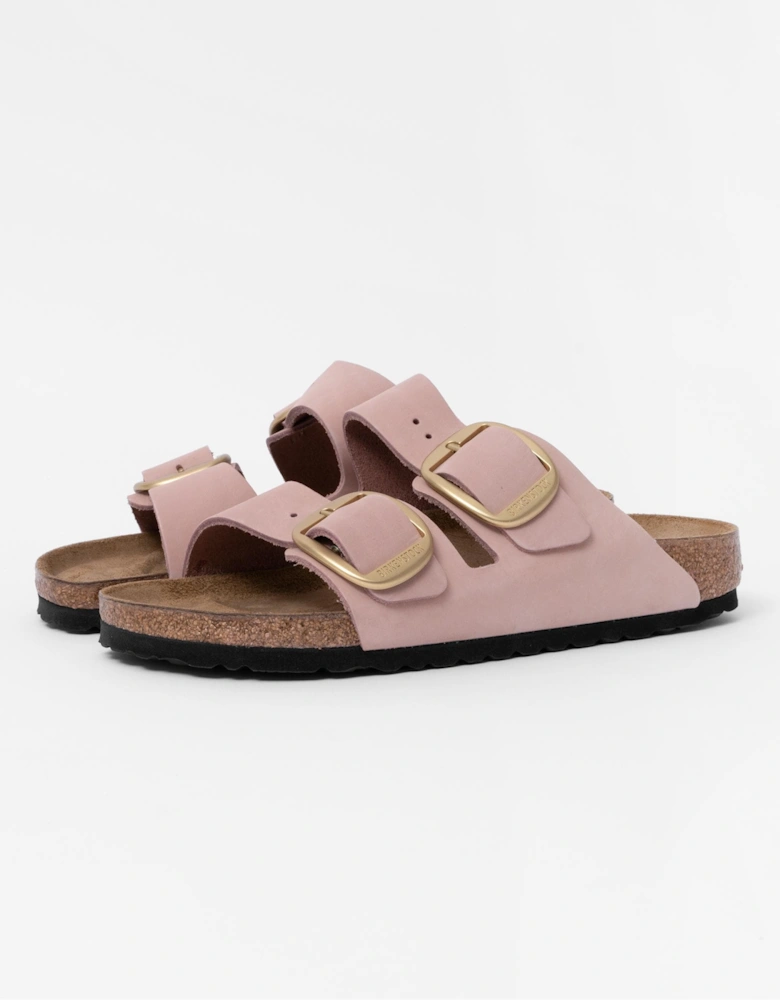 Big Buckle Womens Nubuck Leather Sandals