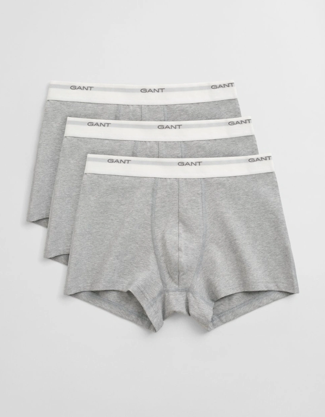 Gant Men's Grey 3-Pack Core Trunks With Logo Waistband - : 35/34/32 L