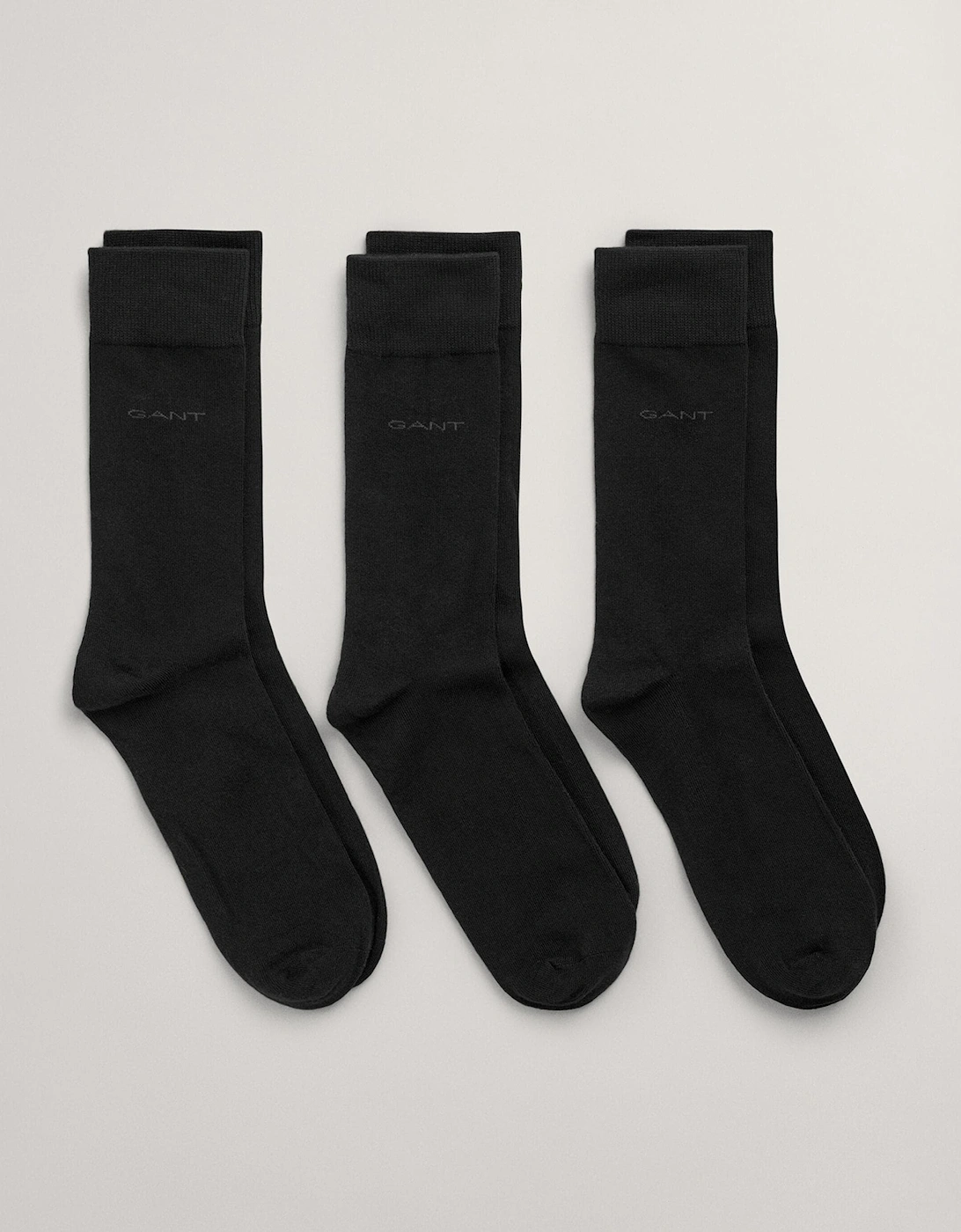 Gant Men's Black Soft Cotton Socks 3-Pack - 5 - Size 9/9.5/10/10.5/11